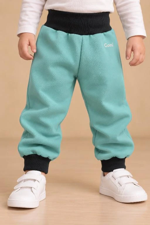 Dětské softshellové kalhoty s kožíškem mint