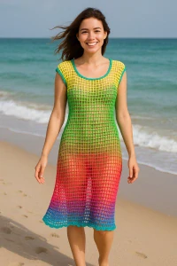 Dámské háčkované šaty