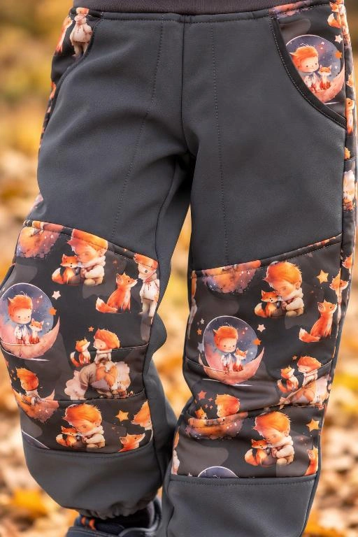 Dětské softshellové kalhoty malý princ, vel. 110/116