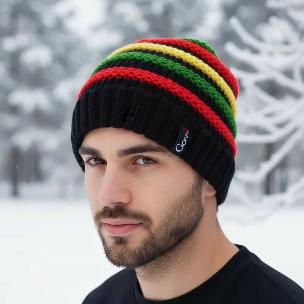 Pletená čepice - houmeles RASTA