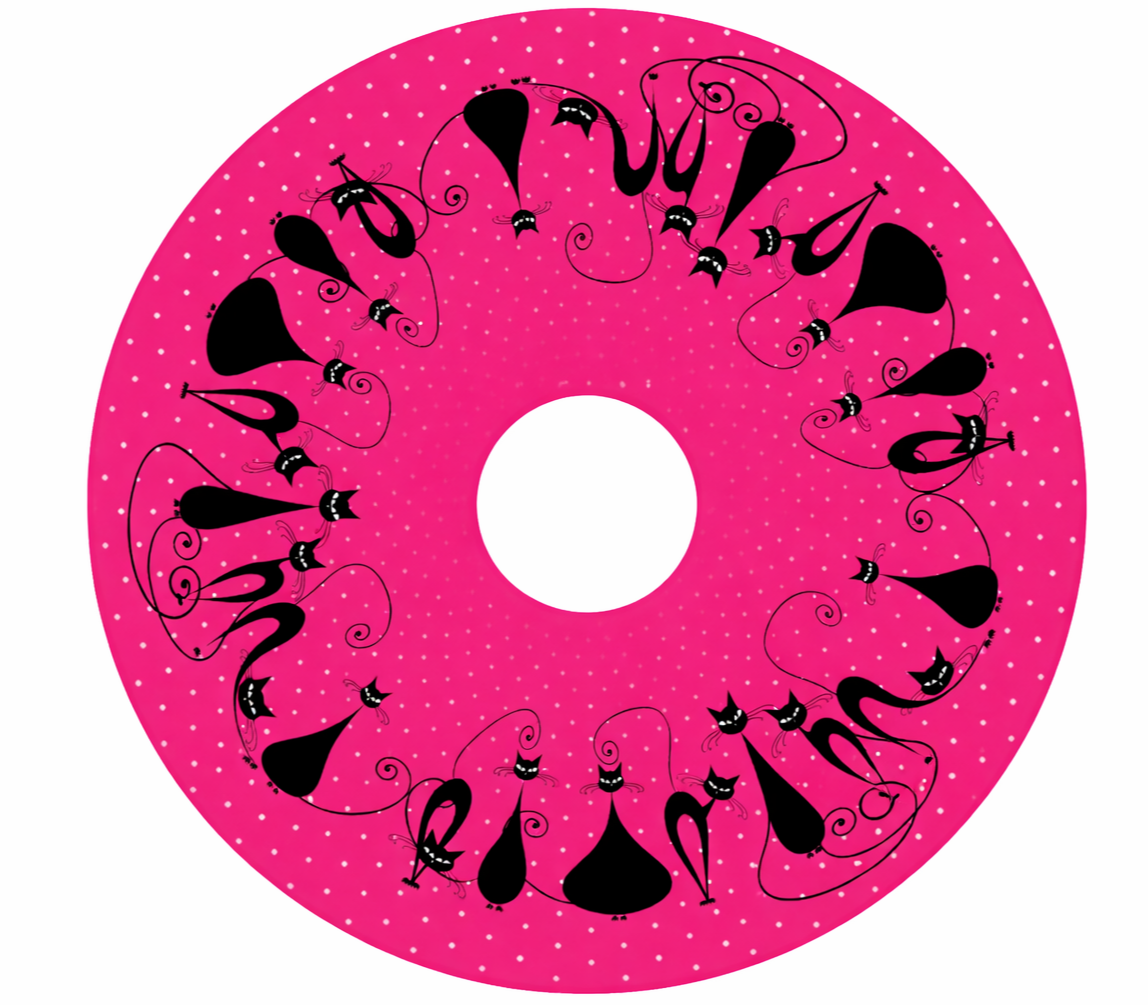 Kolová dětská sukně  ČERNÉ KOČKY