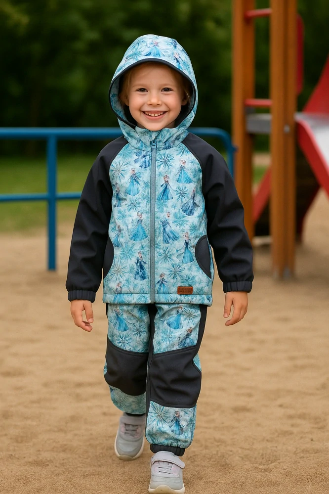 Dětské softshellové kalhoty LEDOVÉ KRÁLOVSTVÍ