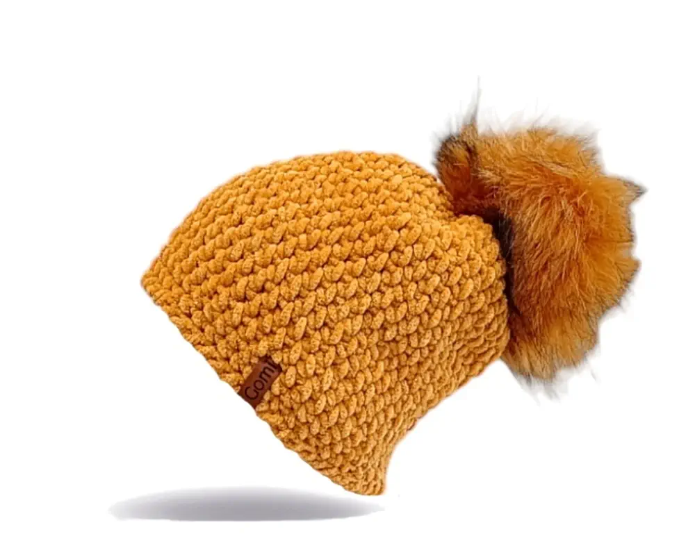 Háčkovaný kulich s maxi bambulí