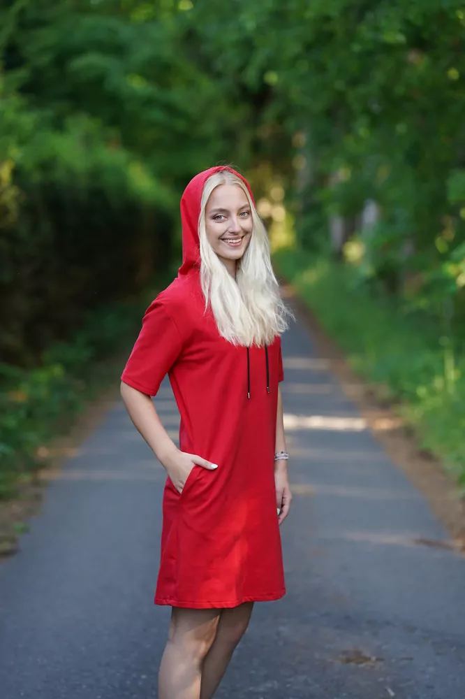 Dámské mikinošaty GOMI červené