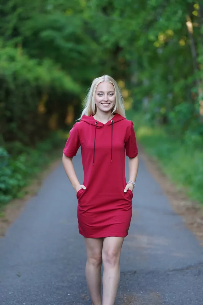Dámské mikinošaty GOMI bordó