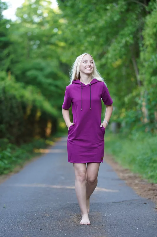 Dámské mikinošaty GOMI švestka