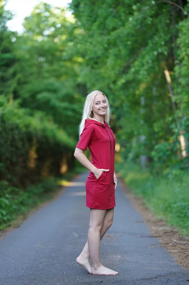 Dámské mikinošaty GOMI bordó
