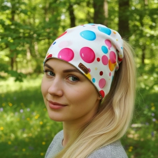 Dvouvrstvá čepice  s otvorem na culík BUBLE