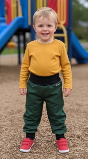 Dětské softshellové kalhoty s kožíškem