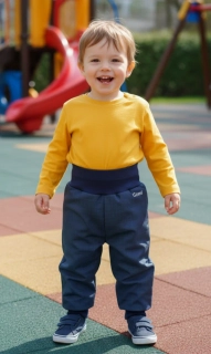 Dětské softshellové kalhoty s kožíškem