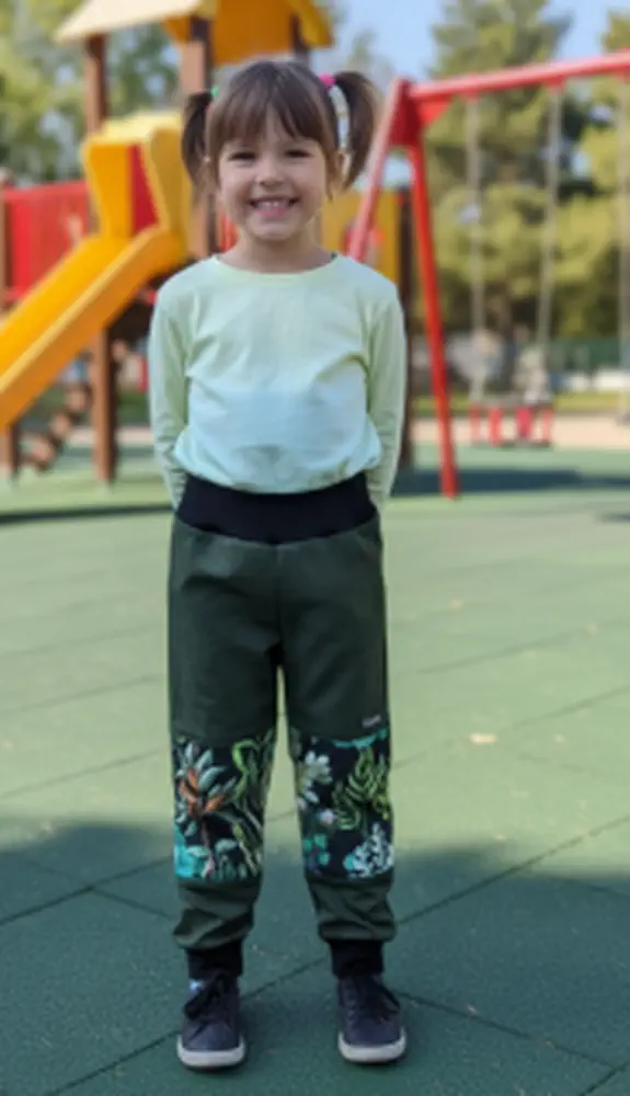 Dětské softshellové kalhoty s kožíškem