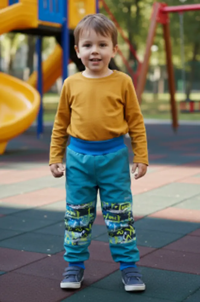 Dětské softshellové kalhoty s kožíškem