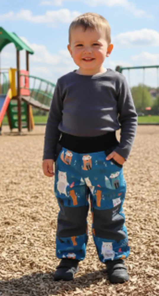 Dětské softshellové kalhoty LESNÍ ZVĚŘ