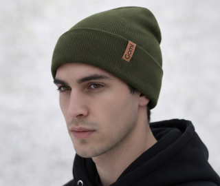 Zimní čepice z pleteniny