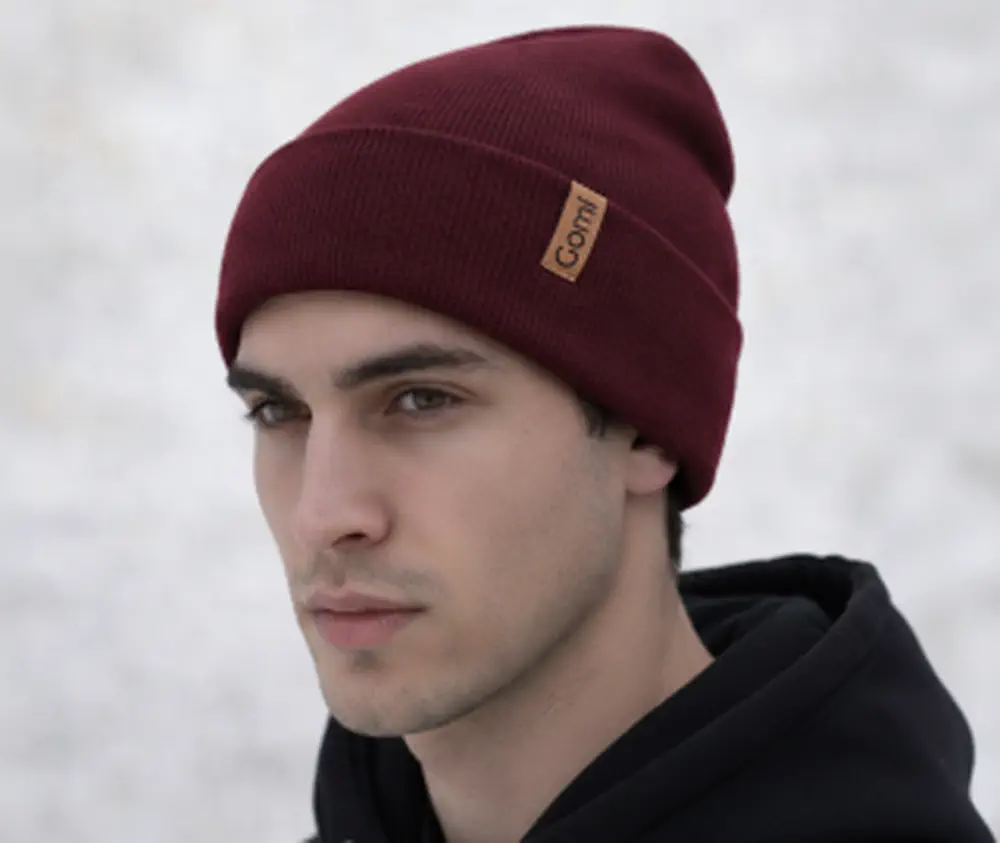 Zimní čepice z pleteniny