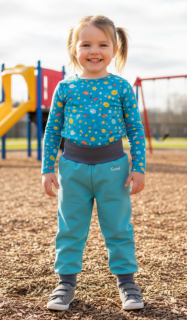 Dětské softshellové kalhoty s kožíškem