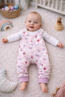 Dětské lacláčky s květinami