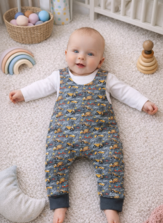 Dětské lacláčky se stavebními auty