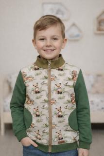Dětská mikina s liškami