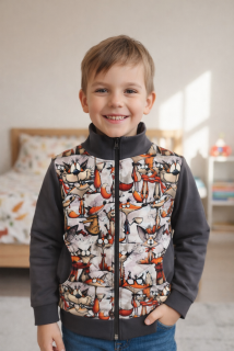 Dětská mikina s liškami