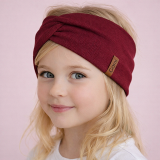 Čelenka křížená žebrovaná BORDÓ 