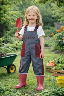 Dlouhé montérky BORDÓ s JMENOVKOU