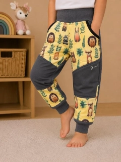 Dětské softshellové kalhoty LESNÍ ZVĚŘ