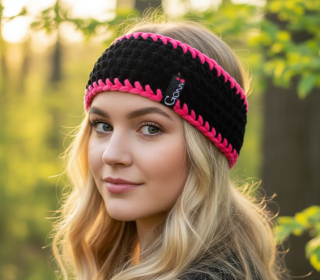 Háčkovaná čelenka žinylková