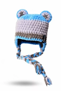 Háčkovaná ušanka SKY s oušky