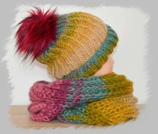 Pletená čepice s nákrčníkem