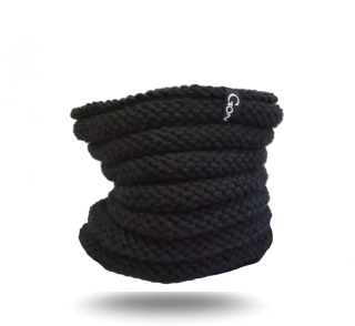 Pletený maxi nákrčník BLACK
