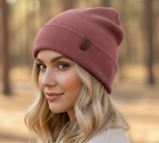 Žebrovaná čepice MALINA