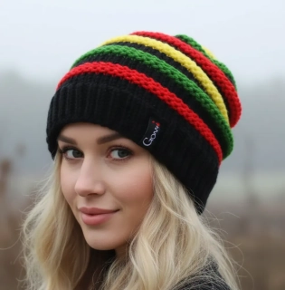 Pletená čepice - houmeles RASTA