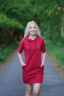 Dámské mikinošaty GOMI bordó