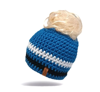 Háčkovaný kulich s otvorem na culík - MERINO