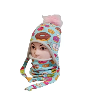 Ušanka s nákrčníkem DONUT FLEECE