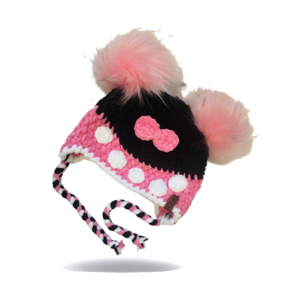 Háčkovaná ušanka  MINNIE