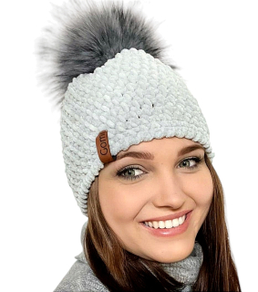 Háčkovaný žinylkový kulich s lurexovou nitkou