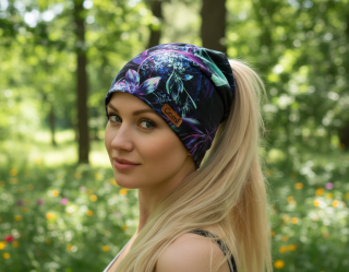 Dvouvrstvá čepice s otvorem na culík  LAURA