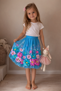 Kolová dětská sukně  KVÍTÍ