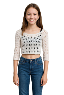 Dámský háčkovaný croptop