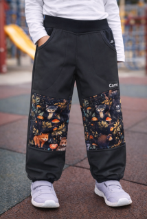 Dětské softshellové kalhoty ZVÍŘÁTKA