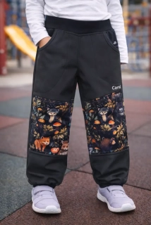 Dětské softshellové kalhoty ZVÍŘÁTKA