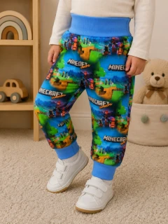 Dětské baggy tepláčky minecrart, vel. 80/86