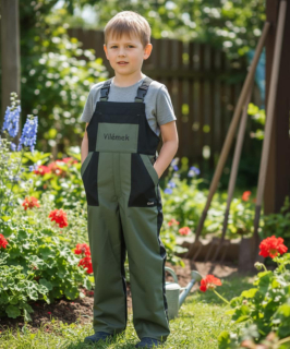 Dlouhé montérky KHAKI s JMENOVKOU