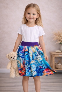 Dětská půlkolová sukně