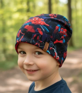 Dvouvrstvá čepice SPIDERMAN - FLEECE