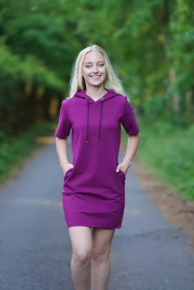 Dámské mikinošaty GOMI švestka