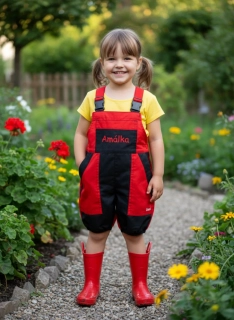 Kraťasové montérky KAREL s JMENOVKOU